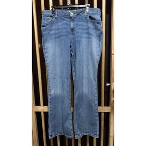 Levis 580 Jeans Womens 16 Medium Blue Boot Cut Stretch Denim Classic 5 Pocket